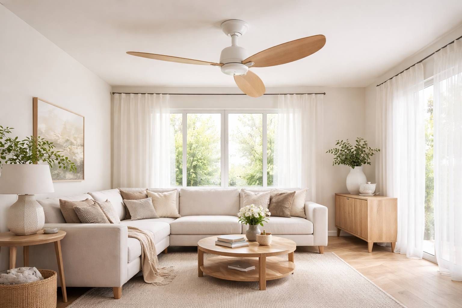 Ventiladores de techo: guía completa para elegir tamaño, potencia y modo invierno/verano
